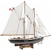 SAILINGSTORY Wooden Sailboat Model Ship Bluenose 1/110 Scale Replica Small | Handcraft authentic details, Nautical Decoration