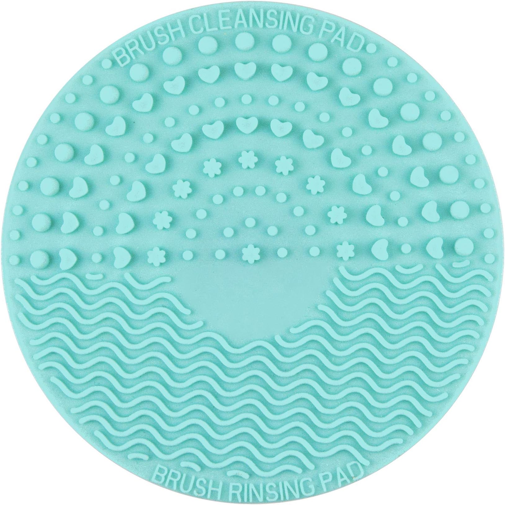Silicone Makeup Brush Cleaning Mat, Makeup Brush Cleaner,Makeup Brush Cleaner Pad,Cosmetic Brush Cleaning Mat Portable Washing Tool Scrubber with Suction Cup (Round)