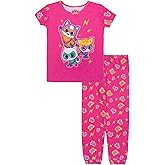 Disney Girls' 2-piece Snug-fit Cotton Holiday Pajama Set, Soft & Cute for Kids