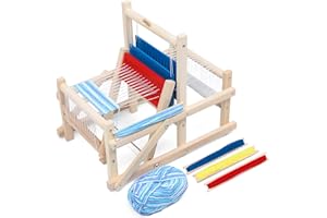 LAVIEVERT Wooden Multi-Craft Weaving Loom DIY Hand-Knitting Weaving Machine Intellectual Toys for Kids
