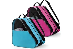 TOPZEA 2 Pack Roller Skate Bags, Ice Skates Storage Bag with Adjustable Shoulder Strap, Figure Skating Shoes Carry Bags Rolle