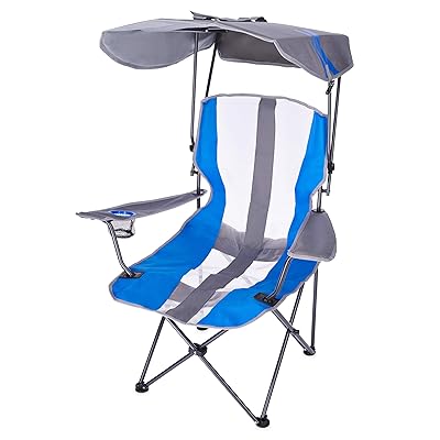 Buy Swimways Kelsyus Original Foldable Canopy Chair For Camping Tailgates And Outdoor Events Grey Blue 37l X 24w X 58h Online In Indonesia B00gnyjusu