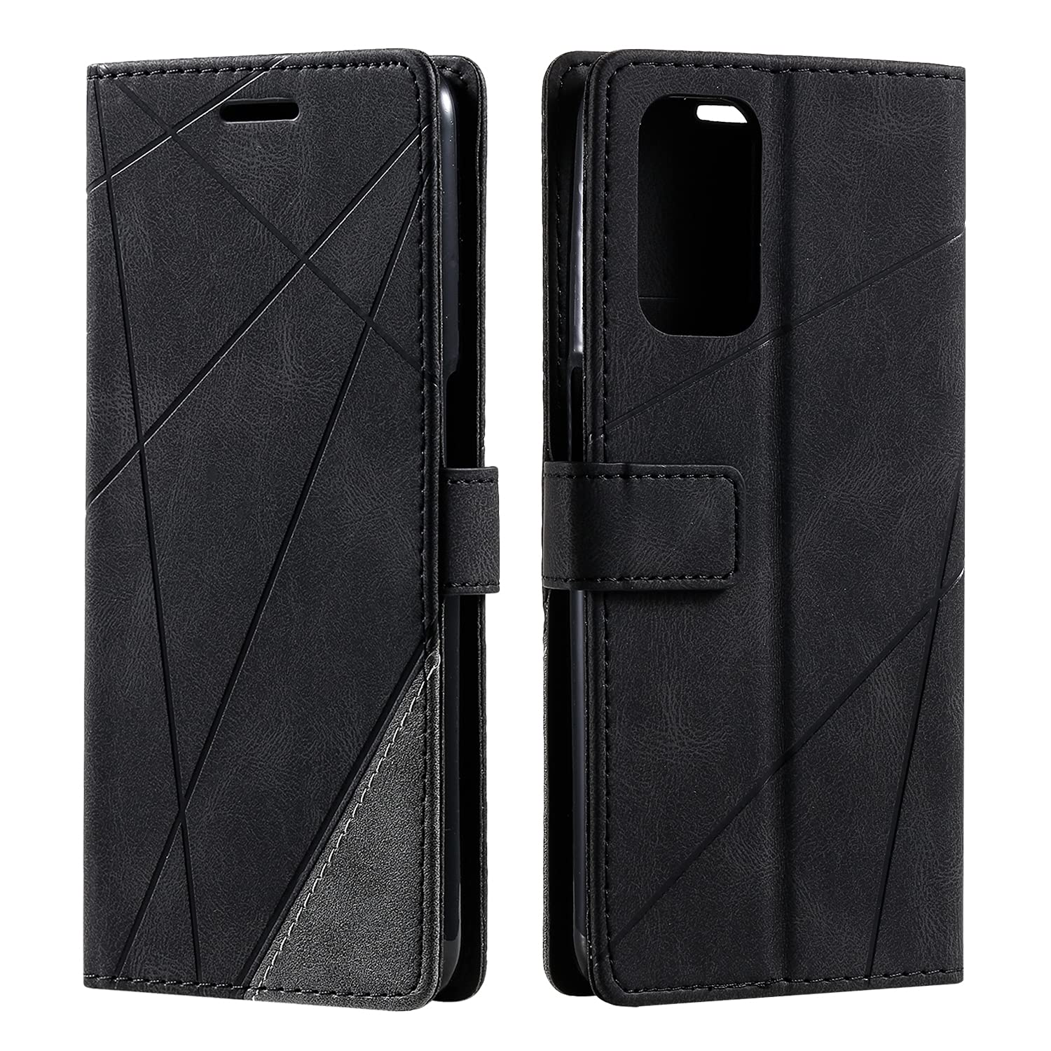 SONWO Case for Oppo A54 5G / Oppo A74 5G / Oppo A93 5G Case, Premium Leather Flip Wallet Case Magnetic Closure Card Slots Kickstand Phone Case for Oppo A54 5G / Oppo A74 5G / Oppo A93 5G, Black