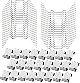 COSORO 50 Pcs Greenhouse Glass Clips W and Z Clips Stainless Steel