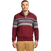 IZOD Men's Holiday Quarter Zip Pullover Sweater