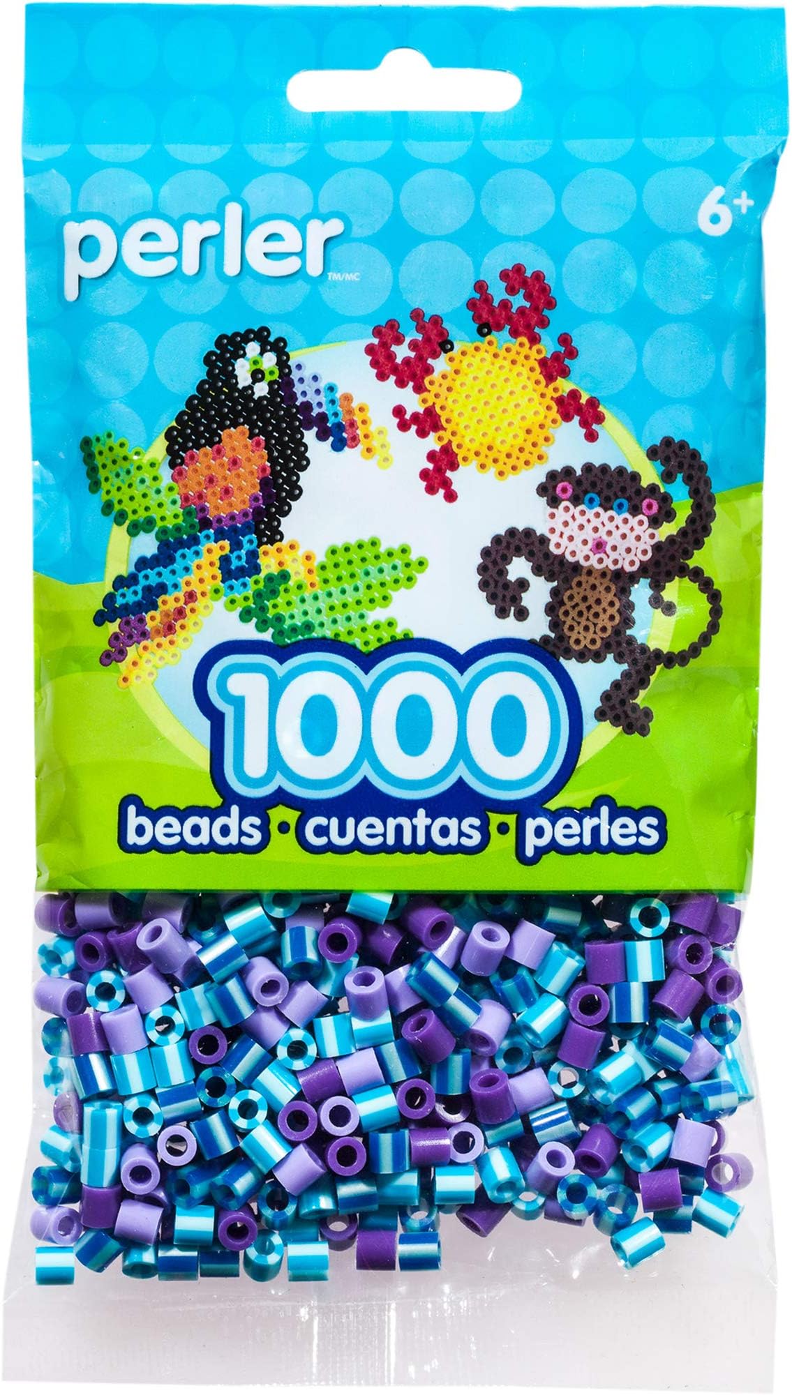 Perler Beads - 1000pc Pack -Deep Sea Stripe Mix