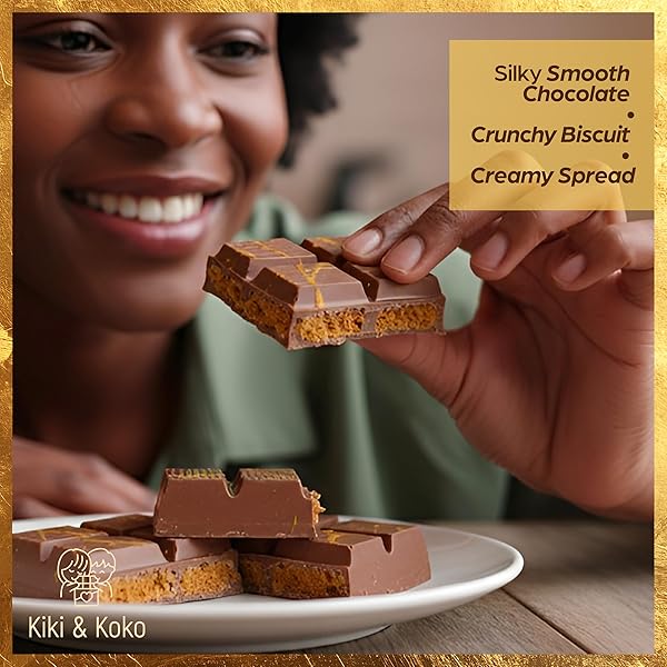 DUBAI STYLE CHOCOLATE – REINTERPRETED: BELGIAN MILK CHOCOLATE 6 OZ WITH CARAMELIZED BISCUIT CREAM & CRISPY KADAYIF – PREMIUM HANDMADE