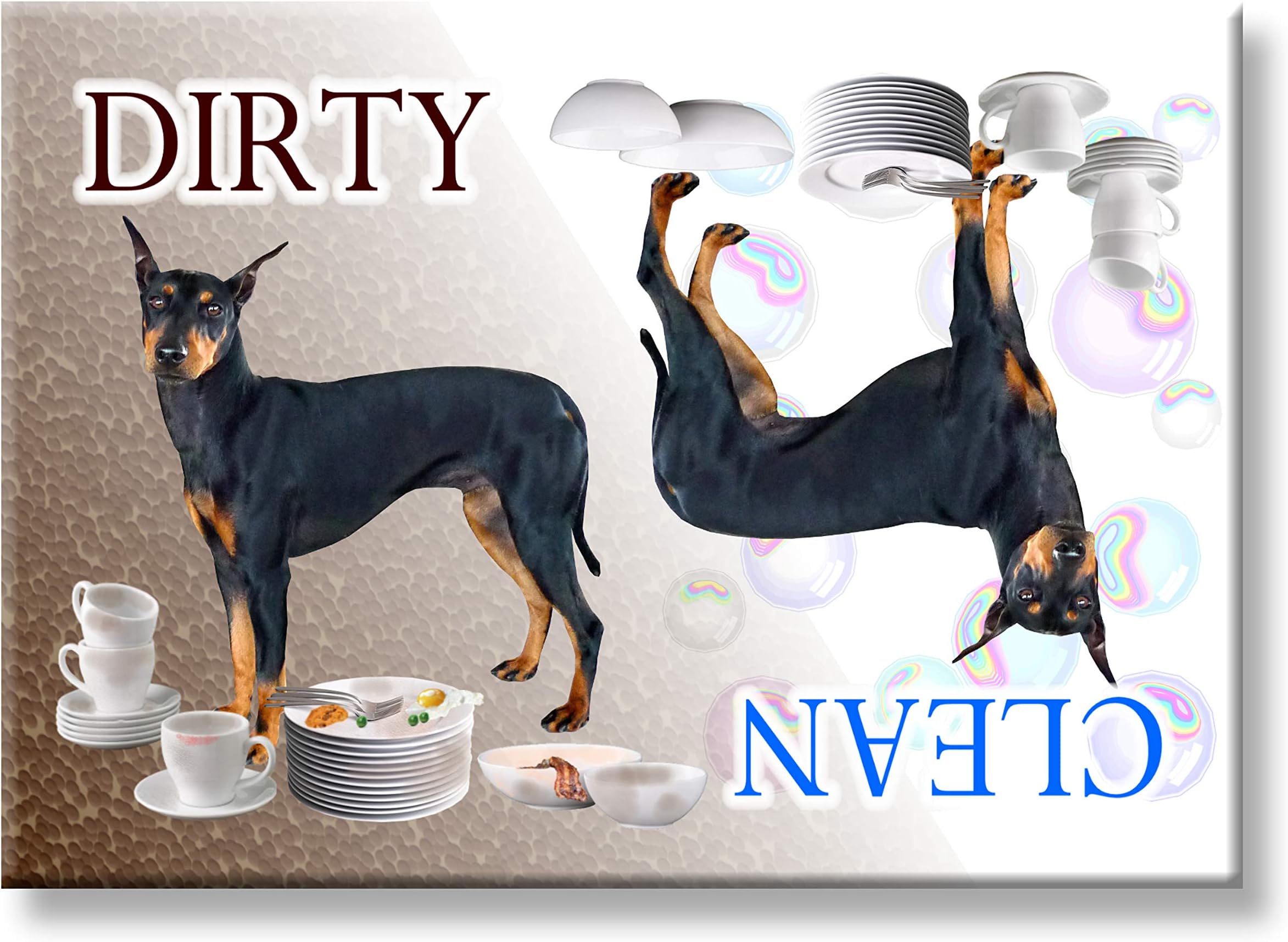 Manchester Terrier Clean Dirty Dishwasher Magnet