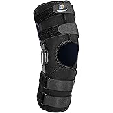 16inch Tall Hinged Knee Brace with Full Support,4 Compression Straps,2 Metal Stabilizers,Breathe Air Spacer Wrap for Knee Pain Relief,ACL,Arthritis,Meniscus(XL fit Upper 25.5-28.5"/Lower 16.5-20")
