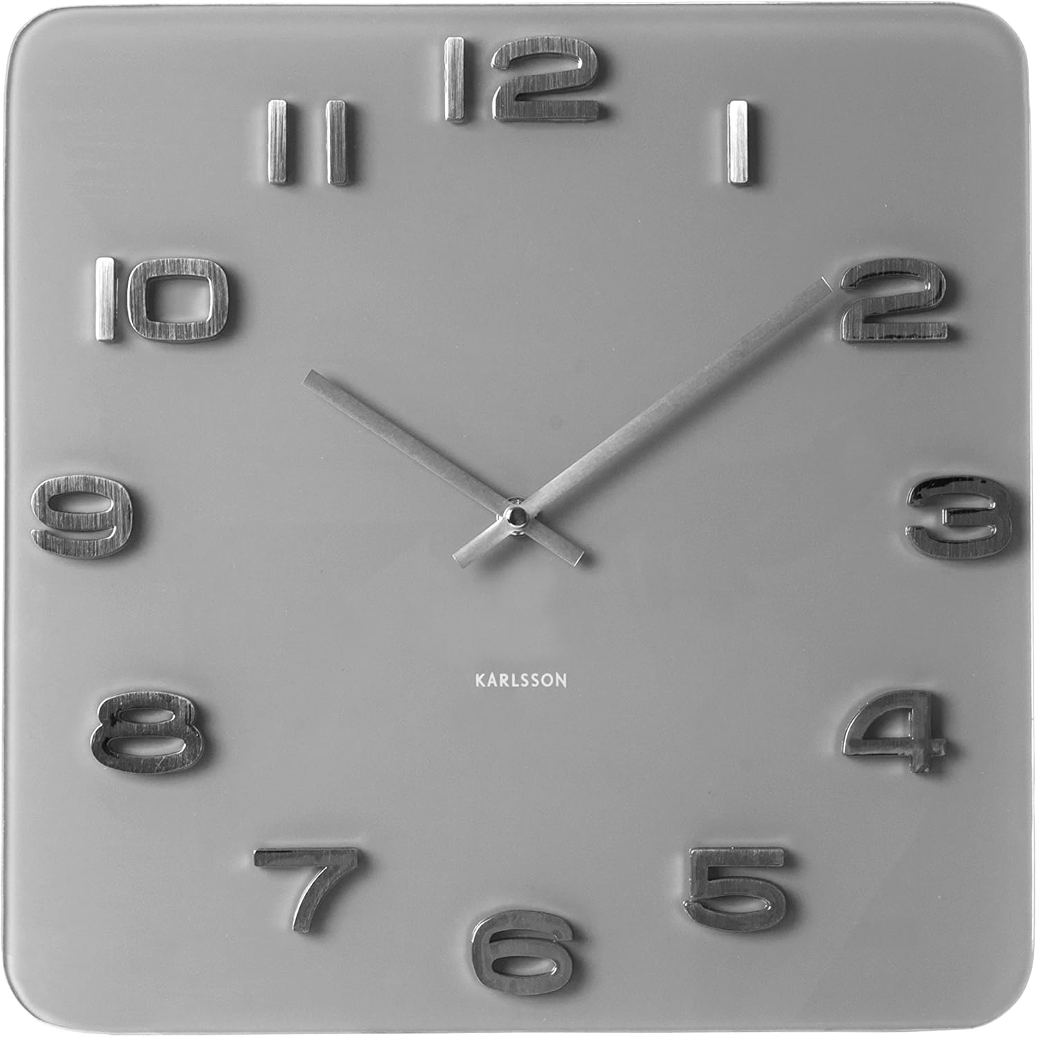 Karlsson Vintage Glass Wall Clock, Grey, 35cm