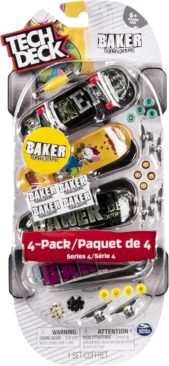 TECH DECK 96mm Fingerboards 4Pack Baker Toys & Games