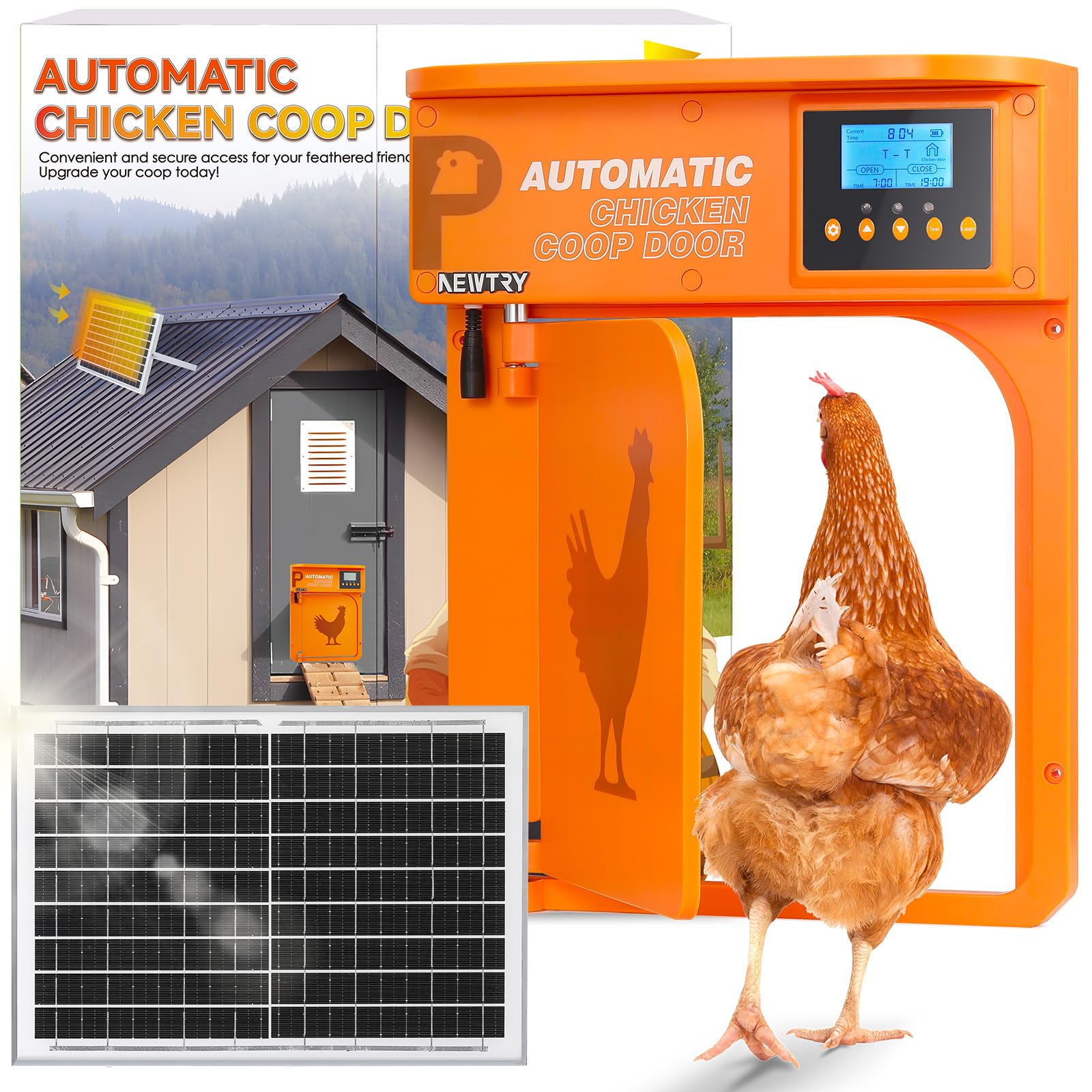 LCD Screen Automatic Chicken Coop Garage Door Repairman With Timer