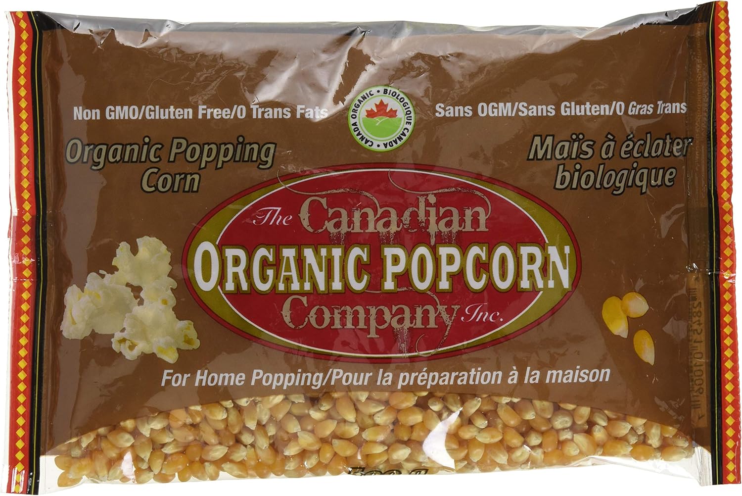 Canadian Organic Popcorn Company Organic Popcorn Kernels, 0.5 Kg