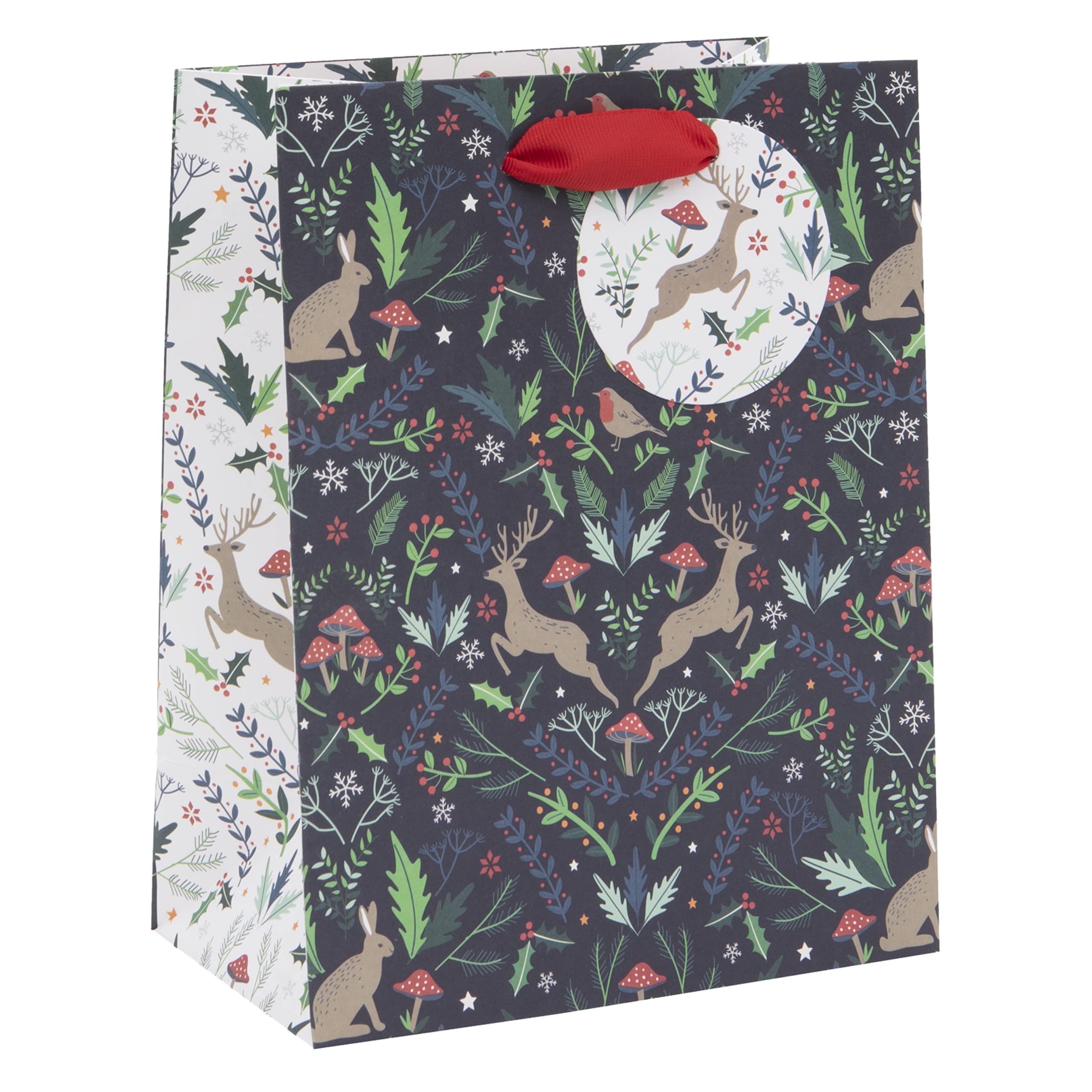 Glick Luxury Gift Bag Medium Enchanted Midnight Christmas Wrapping, Measures 17.5 x 22.5 x 10 cms, Blue