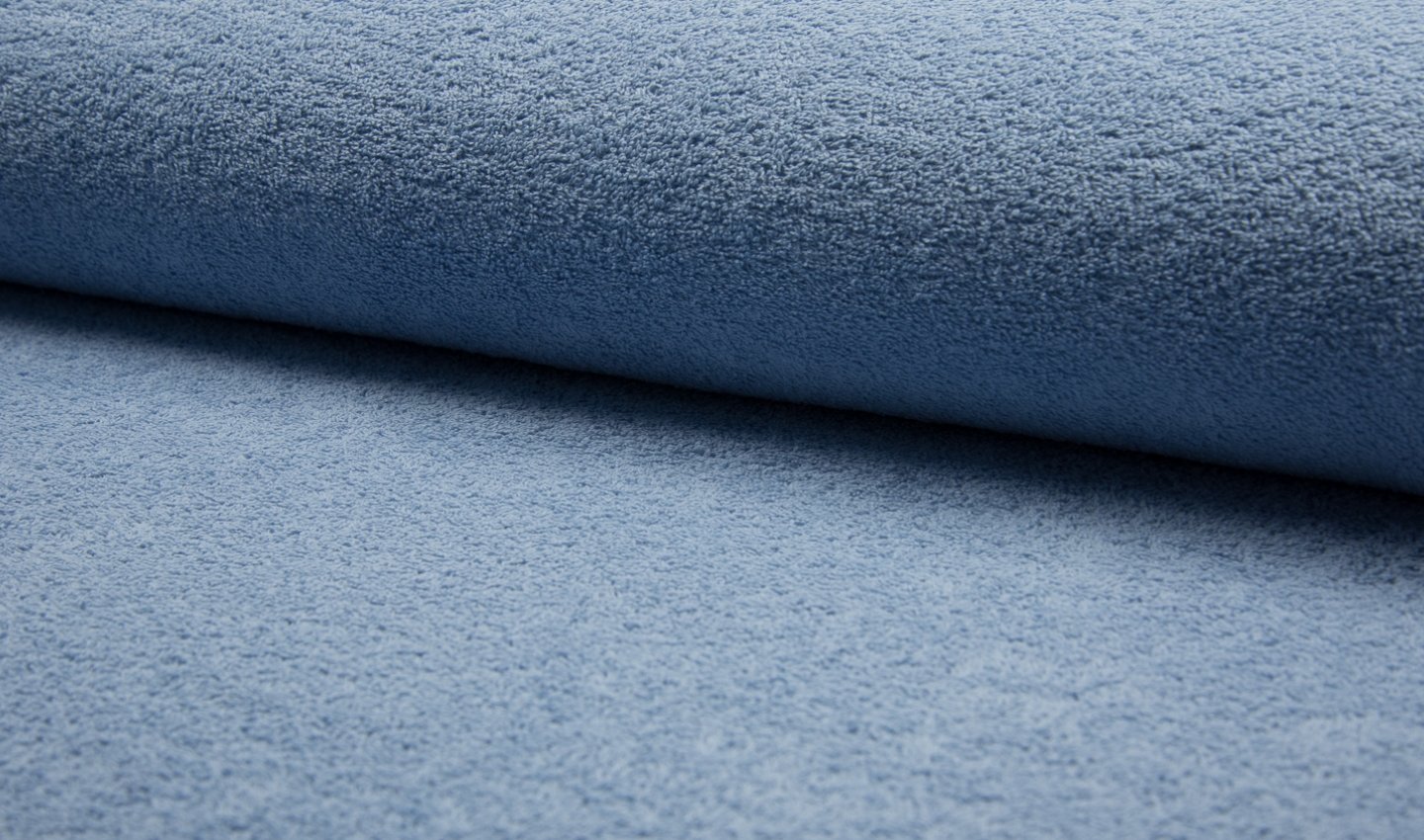 Double Sided Cotton Terry Towelling Fabric Material - Dusty Blue, 1Mtr 150cmx100cm โ image 1