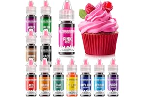 Gel Food Coloring Set, 12 Colors Dye Food Colouring for Edible Cake Decorating, Flavorless Food Grade Colorant Alimentaire fo