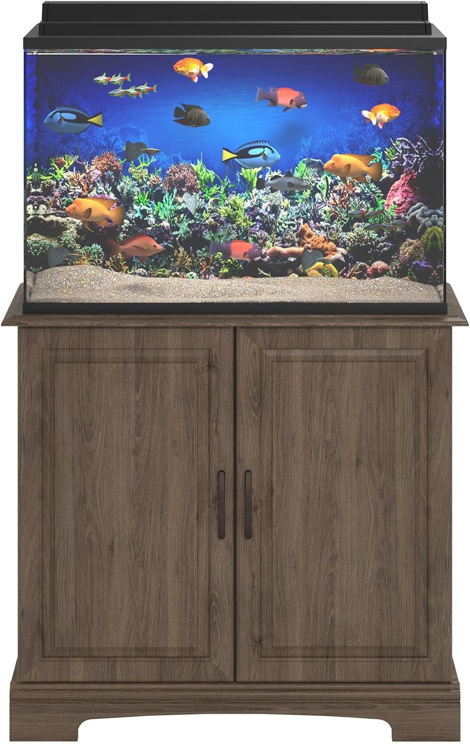 rustic aquarium stand