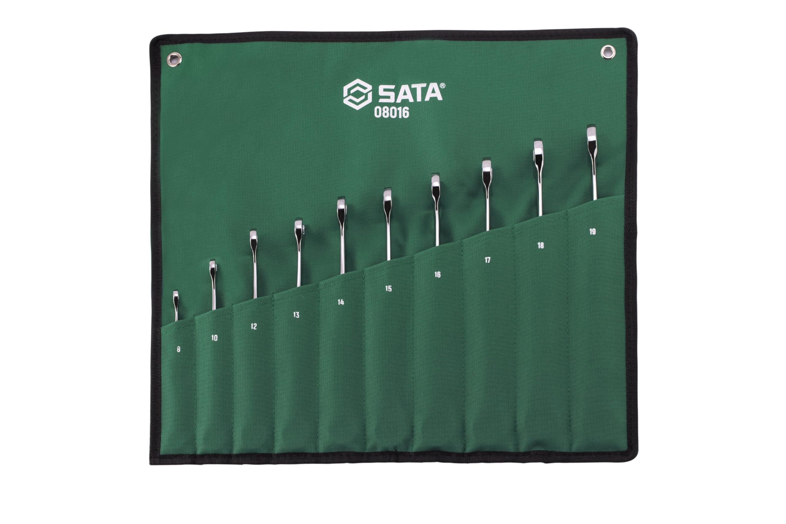 SATA ST08016 10 Pieces Metric XL X-Beam Ratcheting Wrench/Spanner Set