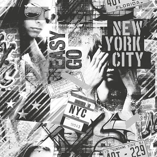 Avoir Images Muriva L06109 American Graffiti Papier Peint Noir Blanc Amazon actualisé par