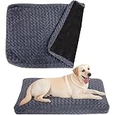 Faux Fur Dog Bed Covers &ndash; Ultra Soft Rose Velvet, Removable &amp; Washable, Cozy &amp; Durable,Large Pet Bed Cover Only (No Filling) &ndash; Gray, (Rose Velvet Dark Gray, 36" L x 24" W x 4" Th)