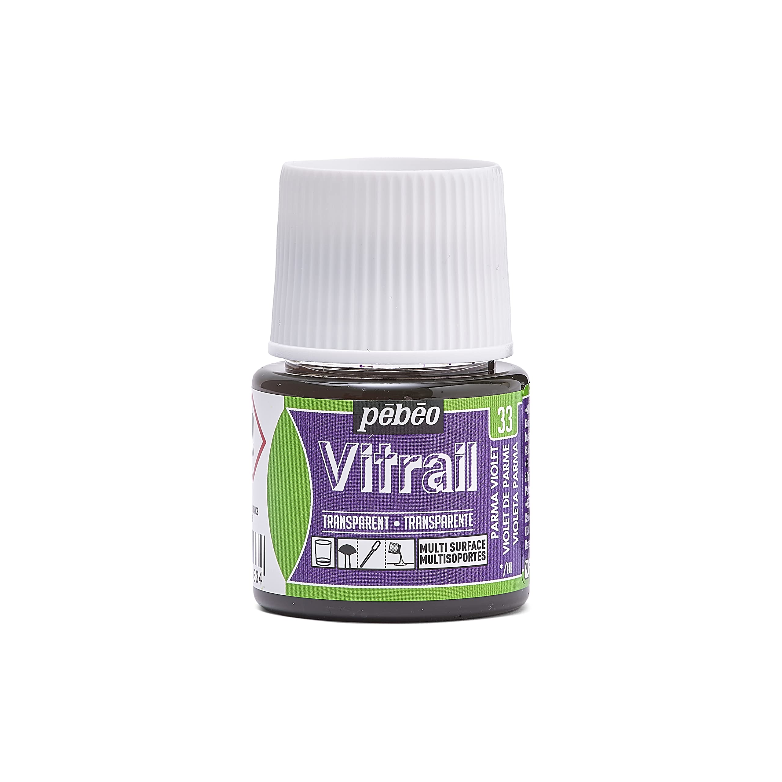 Pebeo Vitrail Stained Glass Effect Glass Paint 45-Milliliter Bottle, Parma,Parma, 050-033 — image 1
