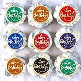 40pcs Edible Happy Birthday Cupcake Toppers Baby Shower Boy Girls Party Celebrating Happy Birthday Anniversary Party Cake Decorations Supplies