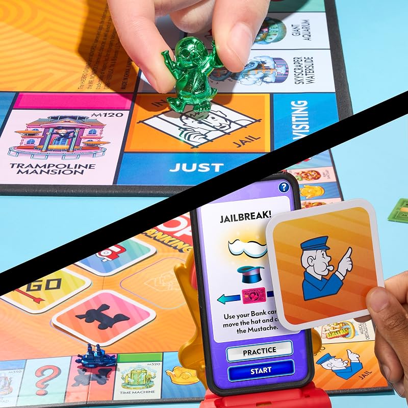 , Monopoly Banca Virtual, Juego Electrónico Familiar, App Gratuita, Fiestas con Familia y Amigos, Inversión y Estrategia, Juego de Mesa para Niños y Niñas de 8 Años o Más