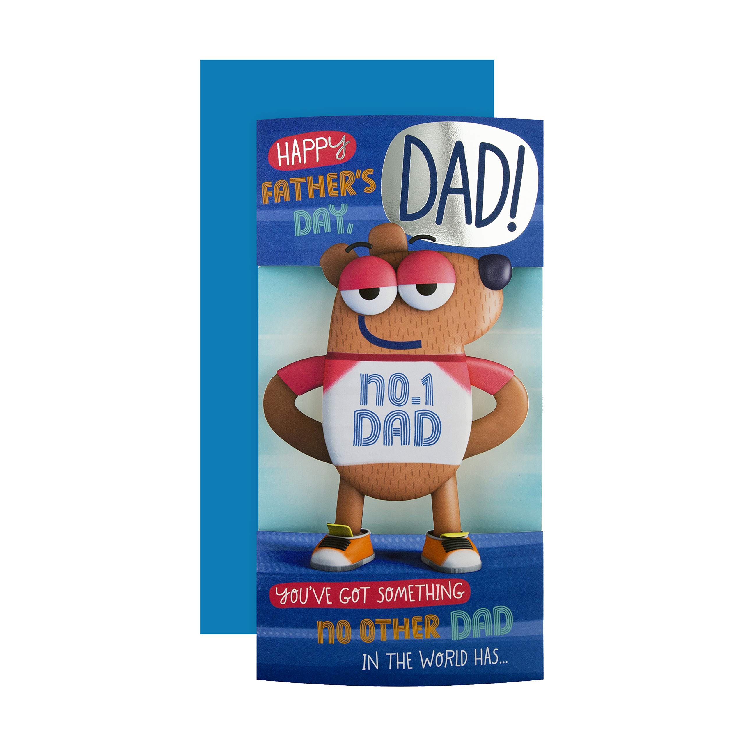 Hallmark 3D Fathers Day Card For Dad - Funny Illustrated Animal Design