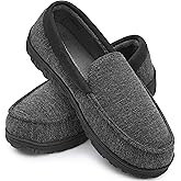 shoeslocker Mens Slippers Microsuede Moccasin Memory Foam House Shoes