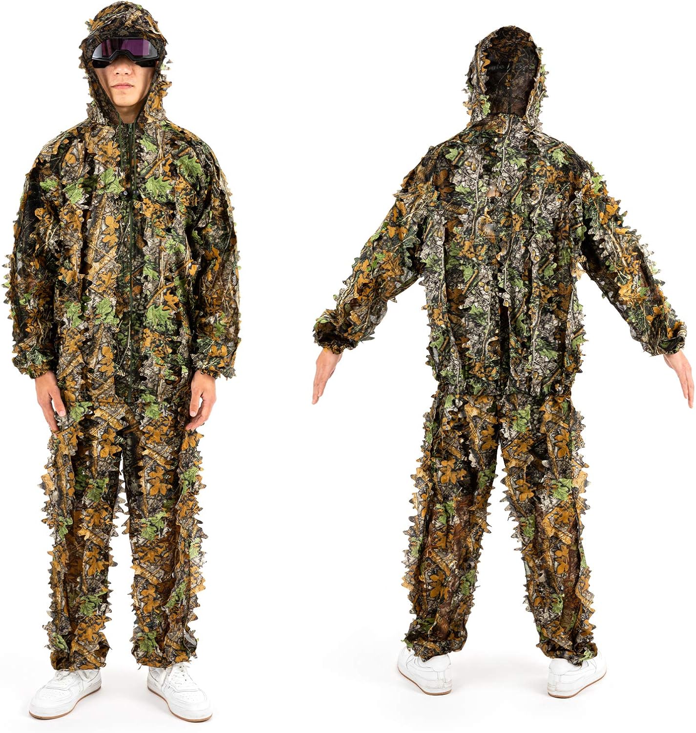 Hunting & Fishing Hunting Hooded Ghillie Suit Camo Clothing Woodland