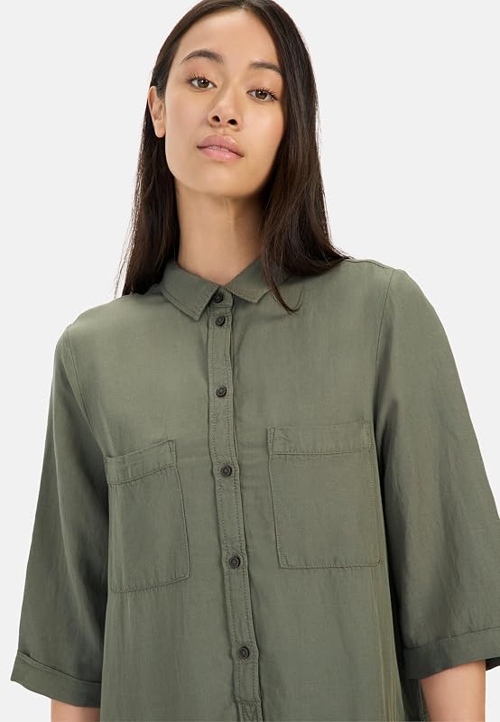 Damen Schlupfkleid mit Hemdkragen Grün, Womenswear-M