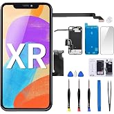 DGSCSMY for iPhone XR Screen Replacement with Front Speaker 6.1" LCD | 3D Touch Display Digitizer Full Assembly Proximity Sensor Front Glass Fix Tools Repair kit for A1984 A2105 A2106 A2107 A2108