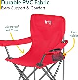Trail Outdoor Leisure Eagle Kids Camping Chair Red 58x36x36cm 50kg view 5