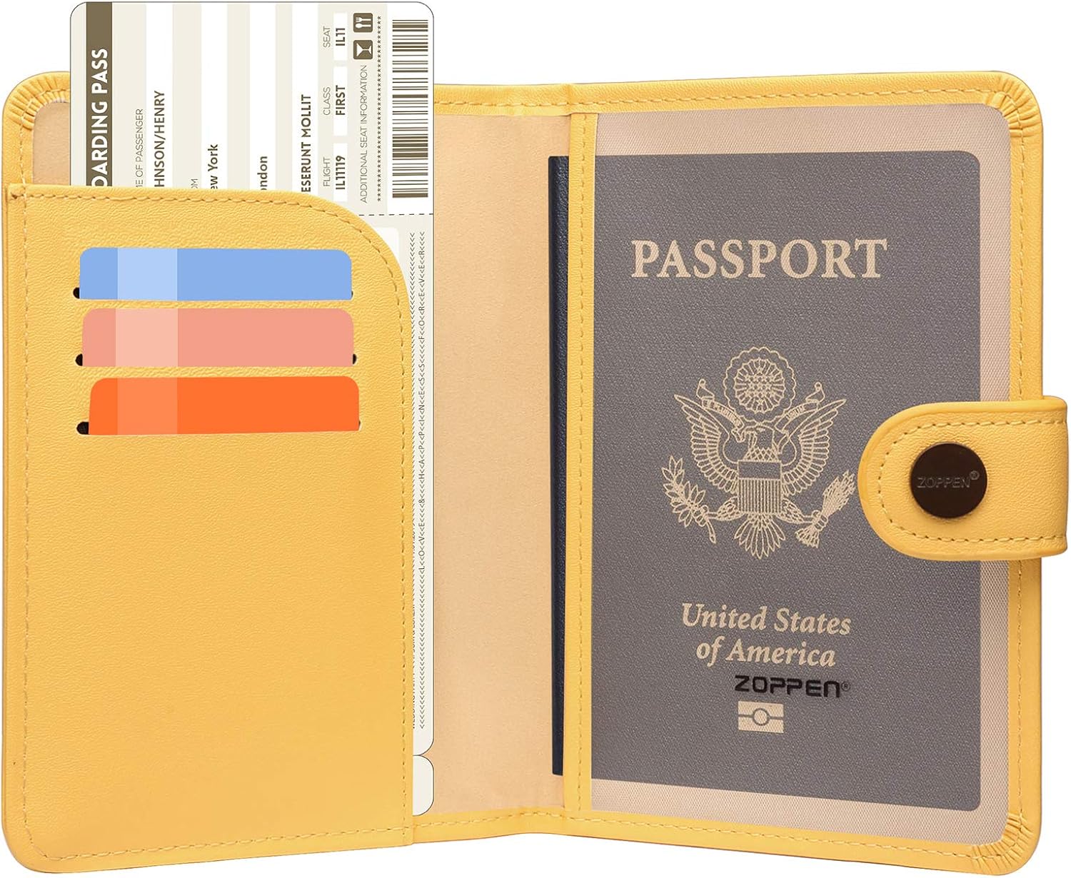  | Zoppen Passport Cover Rfid Blocking Travel Passport Wallet Slim Id Card Case (#35 Aqua Green) | Passport Covers