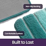DEXI Turquoise Bath Mat 50 x 80 cm Non Slip Microfiber Ultra Absorbent view 5