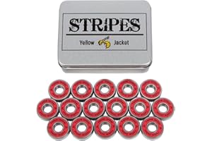 Yellow Jacket Premium Inline Skate Bearings, Roller Skate Bearings, 608, ABEC (Pack of 16)