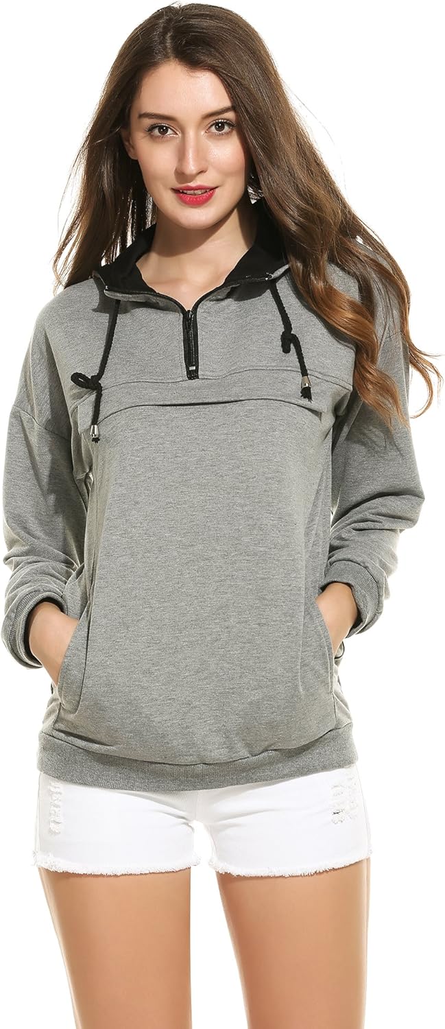 ladies v neck hoodies