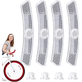 Thrymme 4PCS Bike Reflectors, Plastic Bike Wheel Reflectors for Night Riding, Safety for Road Mountain Bicycle Night Riding