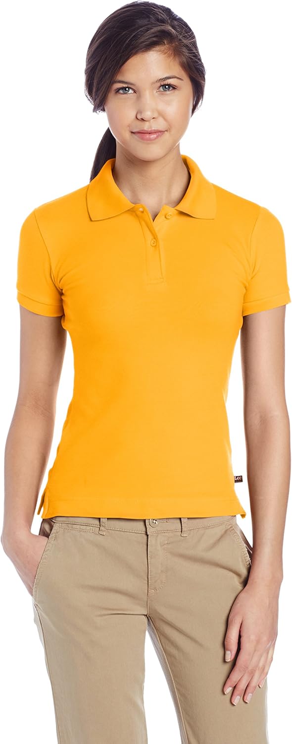 Lee Uniforms Juniors' Stretch Pique Polo Shirt: Polo Shirts: Clothing
