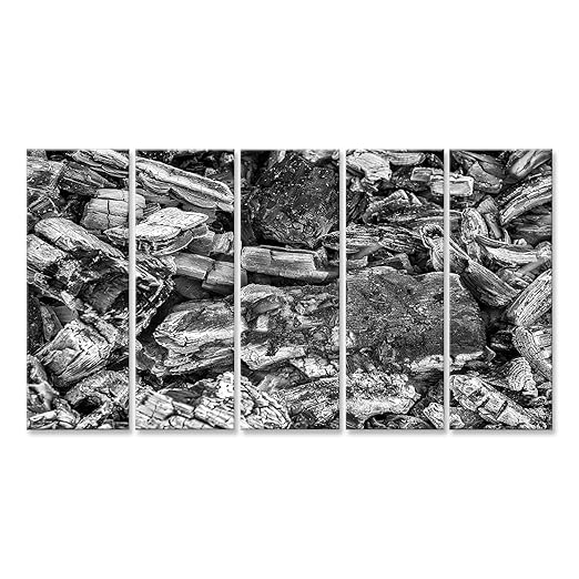 Quadro Moderno Bruciando Caldo Al Legno Rosso Con Fiamma Di