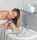 WENKO Shower for Handbasin Handheld Shower with 150 cm Hose Silver view 7