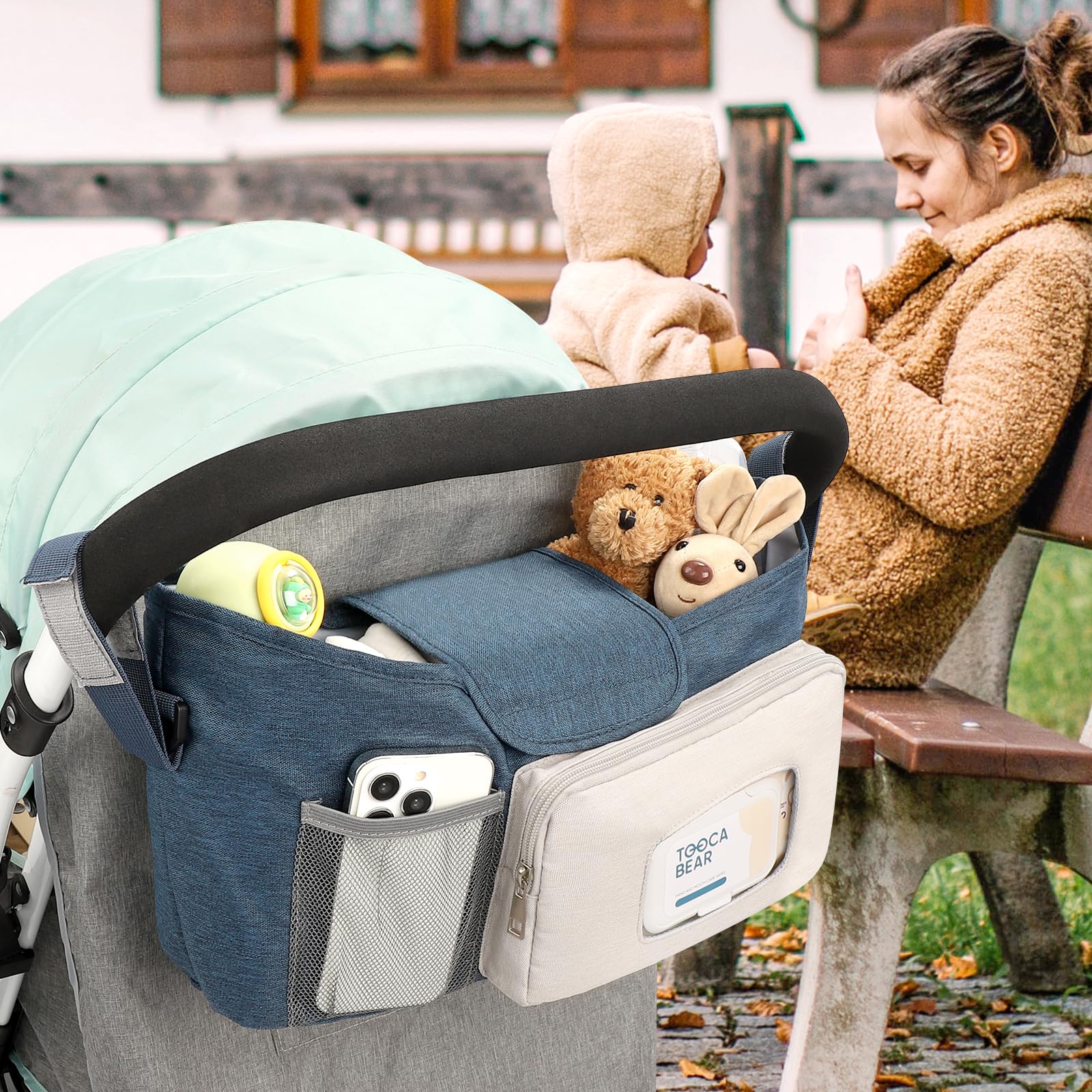 Accmor Universal Stroller Organizer with Insulated Cup Holder, Stroller