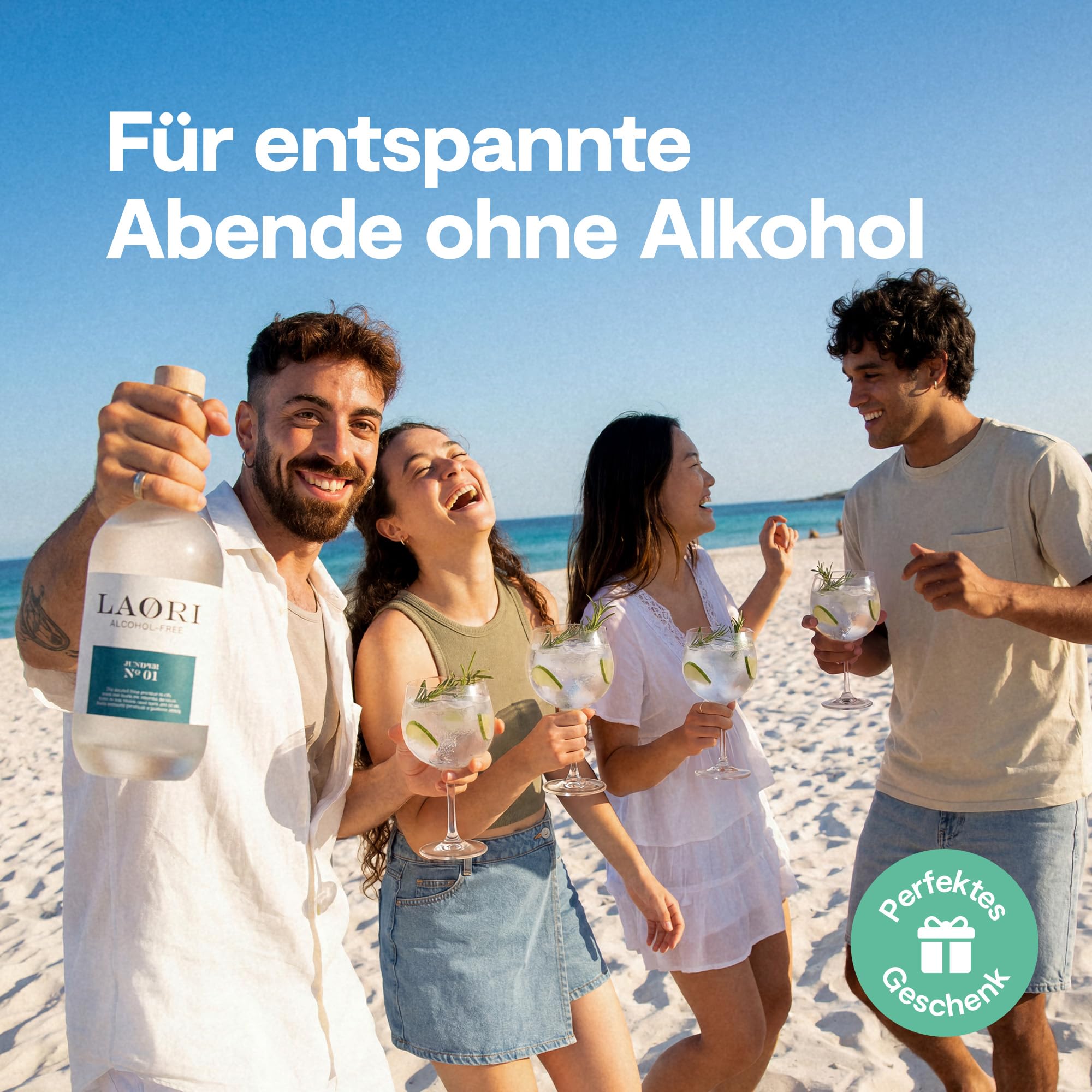Laori Juniper No 1 | Alkoholfreie Alternative zu Gin | Natürliche Botanicals | Frei von künstlichen Aromen | Vegan & Zuckerfrei | Mild-würzige Frische | 500 ml 5