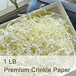 MARSROAM Beige Crinkle Cut Paper Shred 1 LB Gift