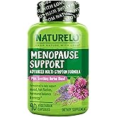 NATURELO Menopause Supplements for Women, Herbal Blend with Black Cohosh for Menopause Hot Flashes Advanced Estrogen Multi-Symptom Formula 90 Capsules