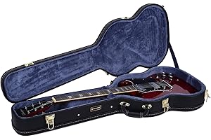 Crossrock Deluxe Wood Hard Case for SG Electric Guitar, Black(CRW600SGBK)