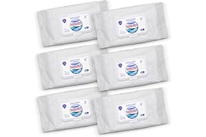 JJ Alcohol Wipes (Pack of 300) 75% Alcohol Hand Wipes with Vitamin E - 6 Pouches | 50 Wipes per Pouch