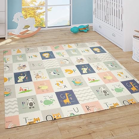 Paco Home Spielmatte Krabbelmatte Baby Kinder Matte Faltbar Abwaschbar Wendbar Tier Motiv Grosse 150x200 Cm Amazon De Baby