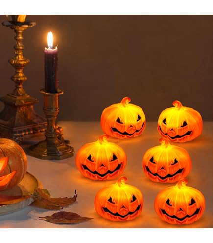 LED Tea Lights Pumpkin Flameless Flickering Battery Operated Halloween Christmas Party Decoration (Spider, 12 Pack LED Tea Lights Pumpkin Flameless Flickering Battery Operated Halloween Christmas Party Decoration (Spider, 12 Pack