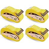 4 Pack E-Track Ratchet Straps 2" x 16' x 4,400 lbs Strength for Cargo Tie Down in Enclosed Trailer & Van by KODIAK STRAPS